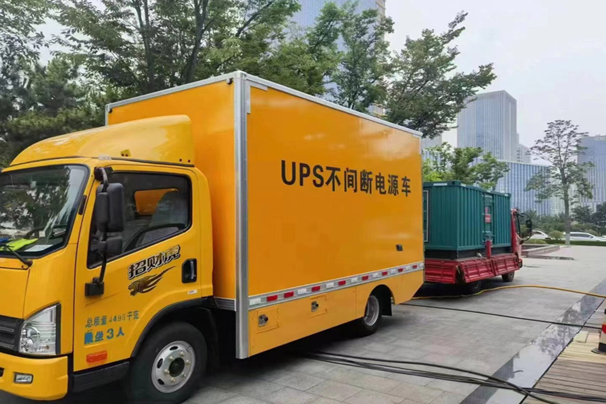 丹凤发电机租赁施工现场