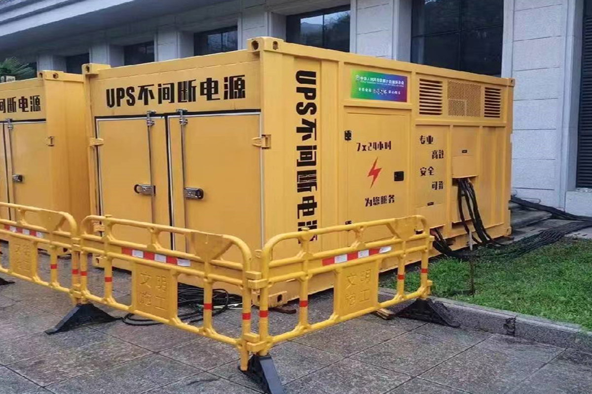 丹凤发电机租赁施工现场